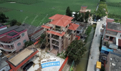 三層半小別墅設計圖紙720度別墅全景/拍攝地點：廣東省廣州市番禺區九比村