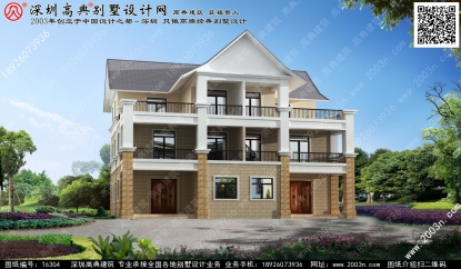 農(nóng)村自建別墅設計圖紙首層228平方米圖紙編號T6304