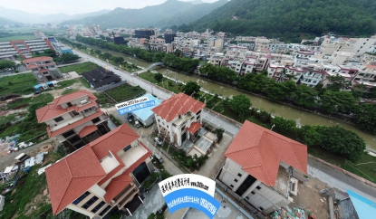 三層半農村別墅720度別墅全景/拍攝地點：廣東省惠東縣平海鎮文化廣場前面