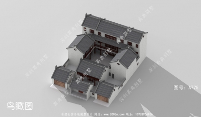 唯美中式庭院三層別墅