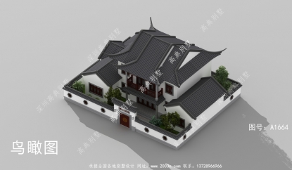 新中式院子別墅設(shè)計(jì)圖紙