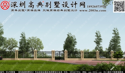 別墅庭院圍墻W36號高典別墅圍墻