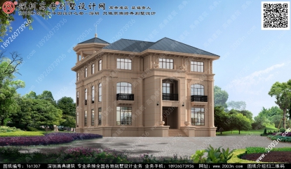 三層別墅效果圖首層281平方米圖紙編號T61307