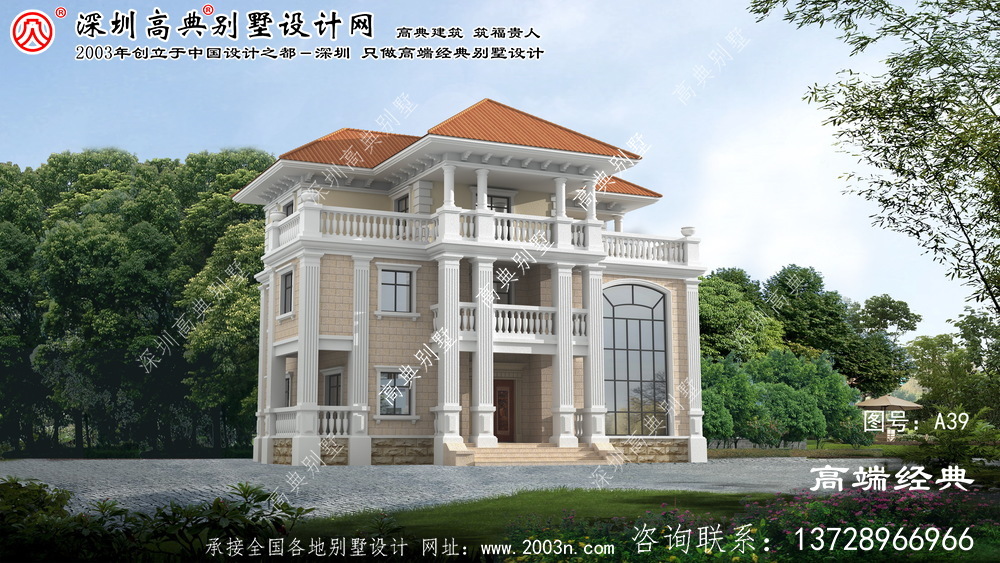 江寧區(qū)農(nóng)村歐式優(yōu)雅三層復(fù)式別墅效果圖