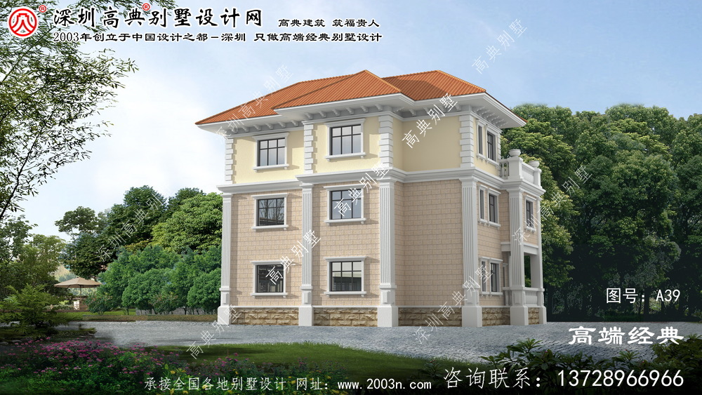 江寧區(qū)農(nóng)村歐式優(yōu)雅三層復(fù)式別墅效果圖