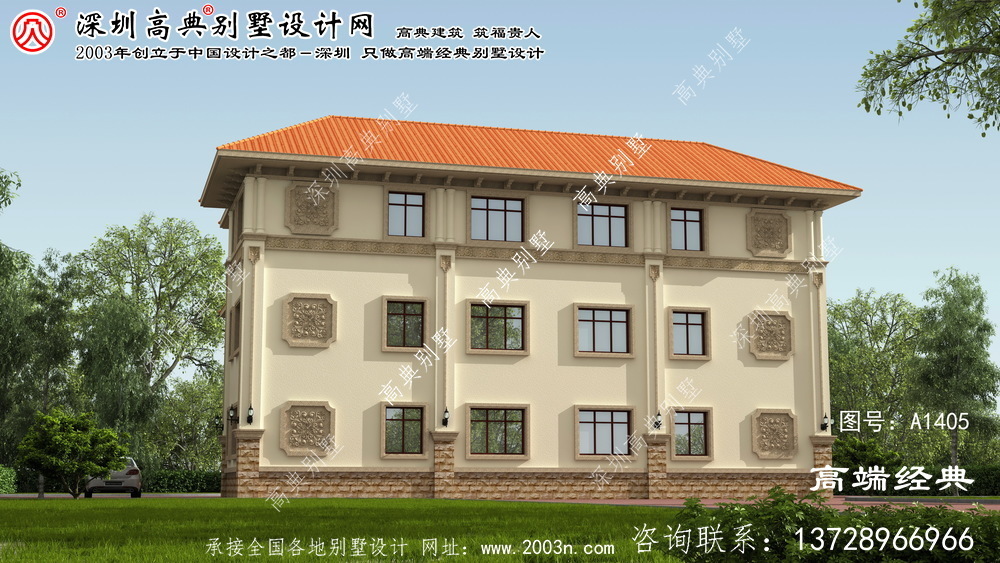 徐水縣農村雙拼別墅效果圖