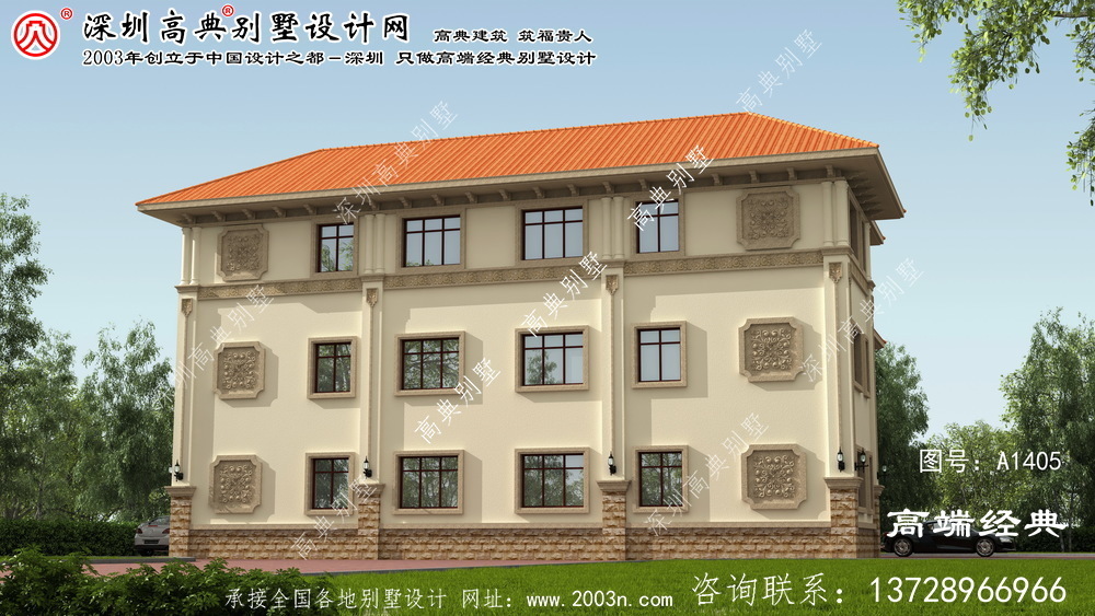徐水縣農村雙拼別墅效果圖