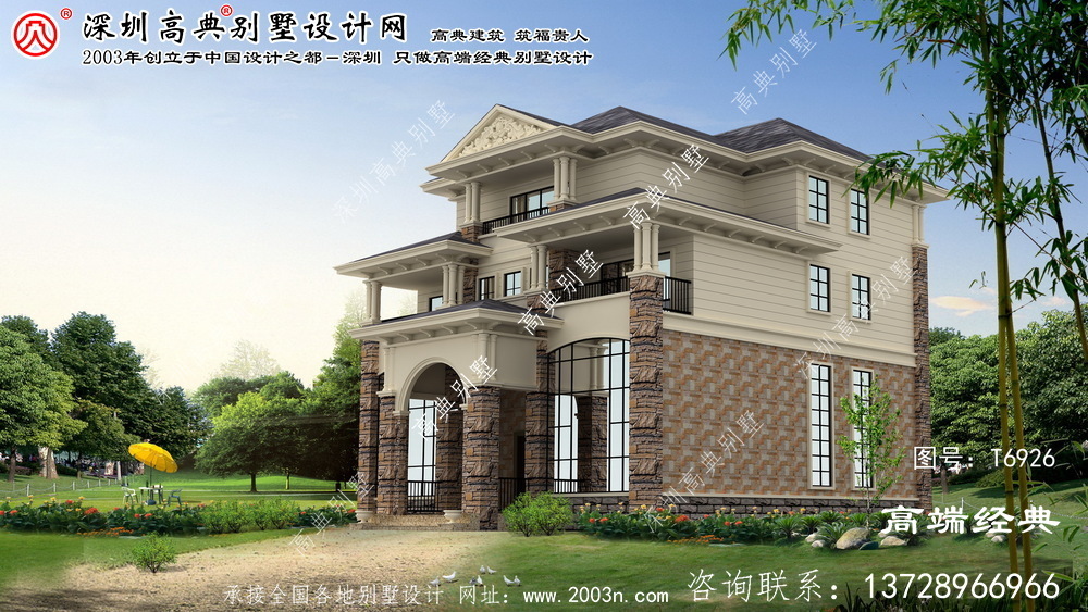 赤峰市農村小別墅設計圖小戶型雙落地窗