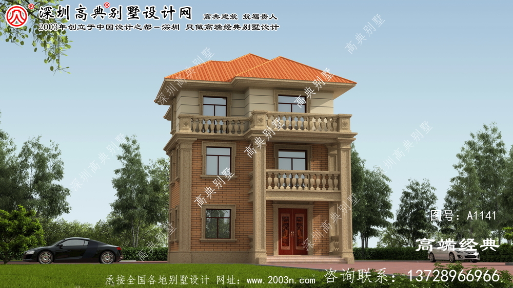 桂平市外觀豪華的農(nóng)村三層自建別墅設(shè)計(jì)圖。 桂平市外觀豪華的農(nóng)村三層自建別墅設(shè)計(jì)圖。