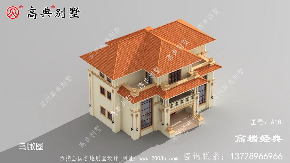 農(nóng)村別墅2層半雙復式設(shè)計采光好