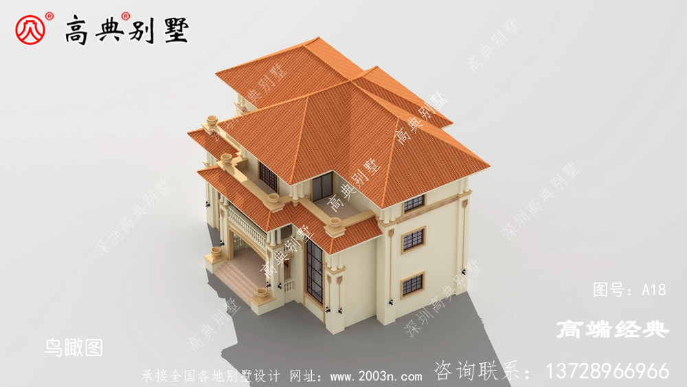 農(nóng)村別墅2層半雙復式設(shè)計采光好