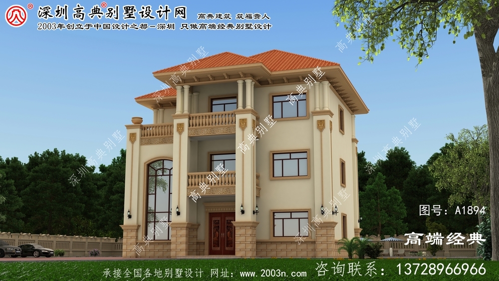 聊城市復(fù)式三層歐元別墅設(shè)計方案室內(nèi)布局合理實用。