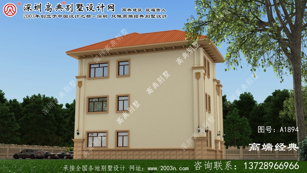 聊城市復(fù)式三層歐元別墅設(shè)計方案室內(nèi)布局合理實用。