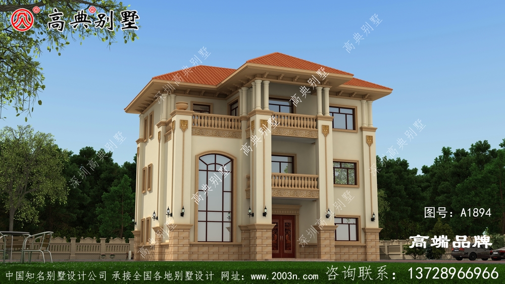 農(nóng)村自建房三層設(shè)計(jì)圖本方案外觀美觀 ，內(nèi)在實(shí)用