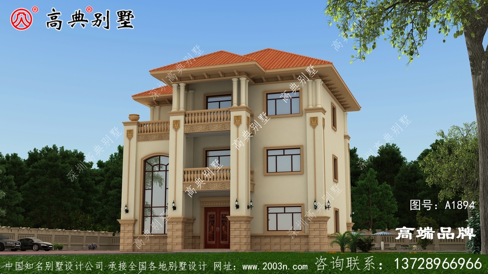 農(nóng)村自建房三層設(shè)計(jì)圖本方案外觀美觀 ，內(nèi)在實(shí)用