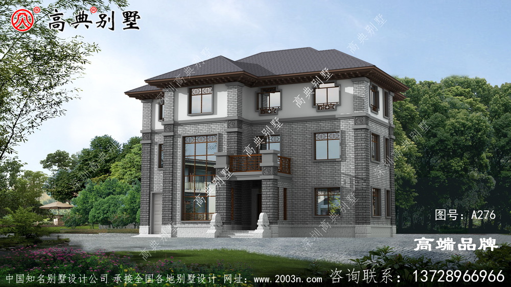 農(nóng)村新房設(shè)計平面圖經(jīng)典歐式風格,外觀簡約大氣