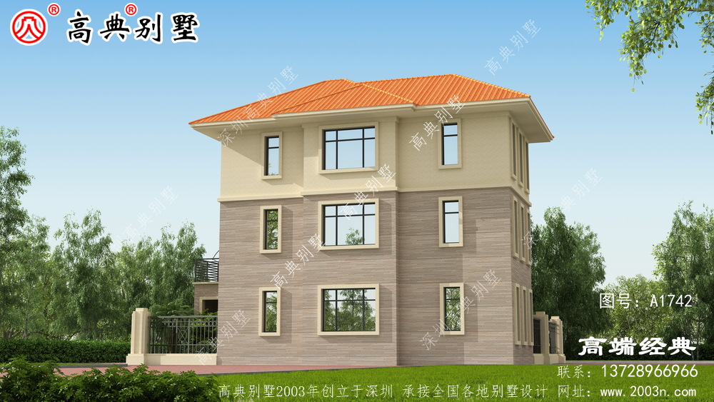 農村3層別墅這套戶型還是挺經典的