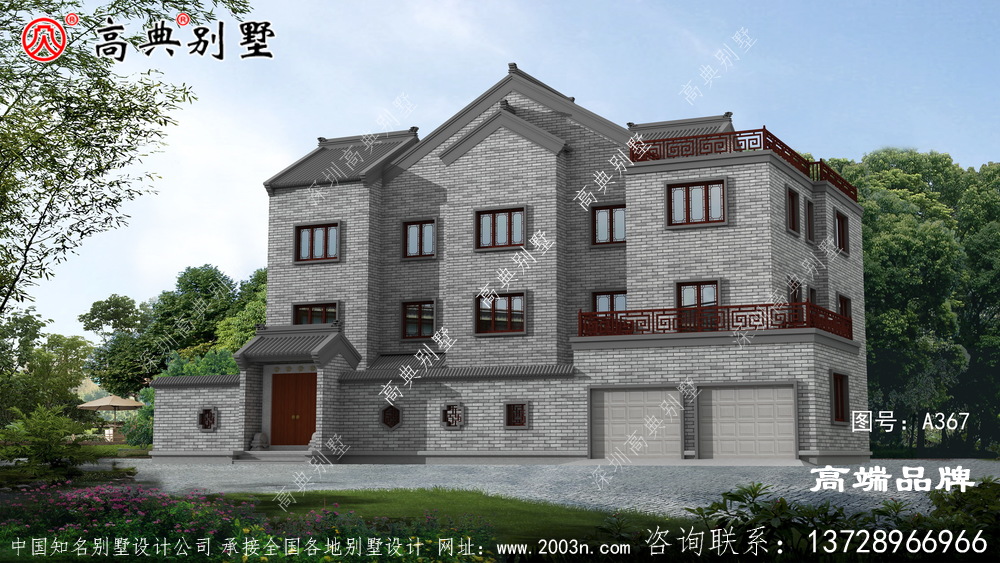 三層設計圖造型非常豪華氣派	
