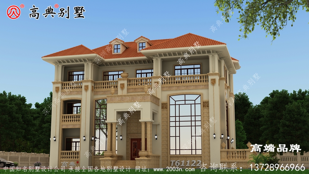 豐富了建筑的立面，增加了住宅的層次感。