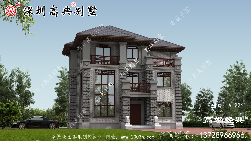 農村二樓半小戶型別墅的設計圖，建設好絕對是人上人。