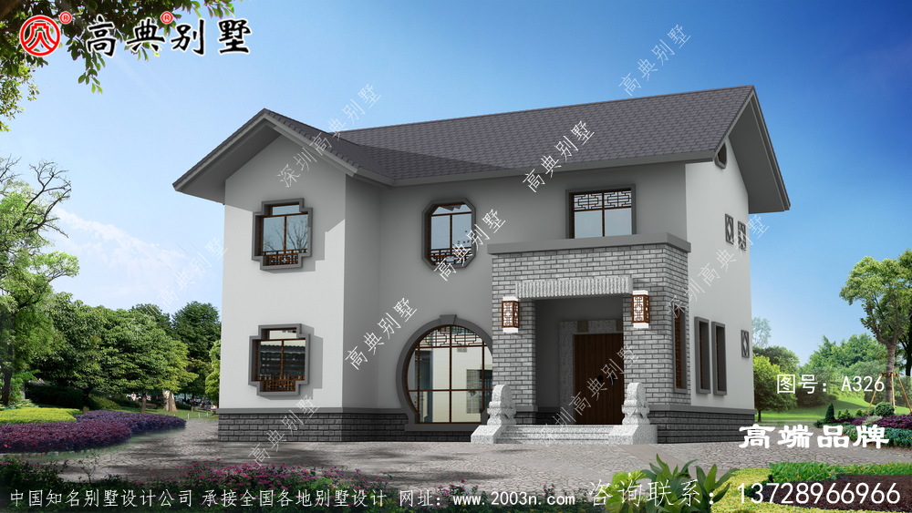 色調(diào)簡約清冷的中式兩層戶型圖就是經(jīng)典大氣