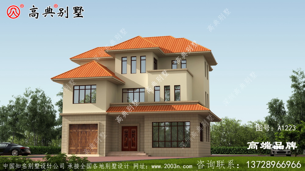 我的別墅建起來村里都說好看，鄰居準備照著我家的款式建