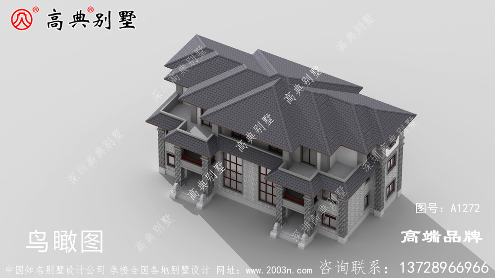 中式雙拼大別墅,兄弟建房首選!