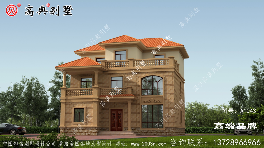 別墅外觀凹凸有致，打造美觀舒適的新住宅