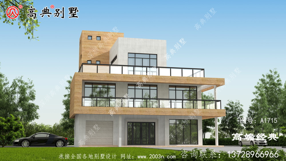 現代風格,優美的門廊給人大氣之感